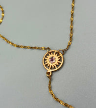Load image into Gallery viewer, Hamsa Hand and Sunburst Y-Drop Necklace