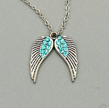 Load image into Gallery viewer, The Protective Blue Angel wing Necklace