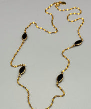 Load image into Gallery viewer, Gold Plated Pink Pendent Y-Drop Necklace with Vintage Elements