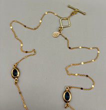 Load image into Gallery viewer, Gold Plated Orange Y-Drop Necklace with Vintage Elements