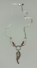 Load image into Gallery viewer, Purple Crystal Wing Necklace