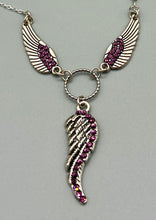 Load image into Gallery viewer, Purple Crystal Wing Necklace
