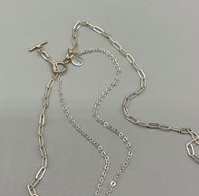 Load image into Gallery viewer, Silver Wing and Dagger Layered Necklace