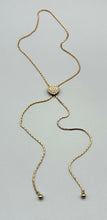Load image into Gallery viewer, Vintage Heart Pave Slider Necklace