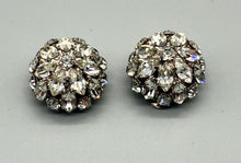 Load image into Gallery viewer, Vintage Rhinestone Starburst clip on earrings