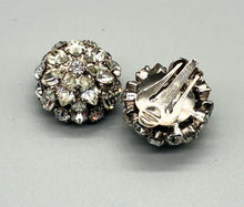 Load image into Gallery viewer, Vintage Rhinestone Starburst clip on earrings
