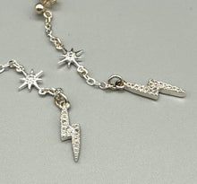Load image into Gallery viewer, Stardust and Bolt Drop Earrings