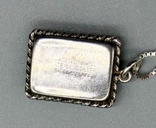 Load image into Gallery viewer, 1920s Art Deco Blue Butterfly Wing Sterling Silver Necklace