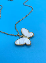 Load image into Gallery viewer, Vintage Trifari Mother of Pearl Butterfly Necklace