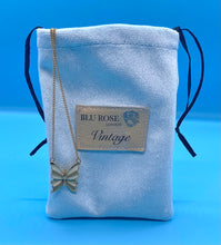 Load image into Gallery viewer, Vintage Gold Tone and Enamel Butterfly Necklace