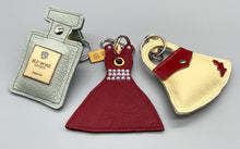 Load image into Gallery viewer, Red Leather and pearl little dress bag charm