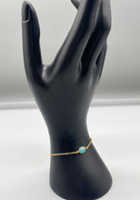 Load image into Gallery viewer, Gold Vermeil and Amazonite Oval Stone Bracelet