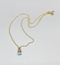 Load image into Gallery viewer, Gold Vermeil Aquamarine Raw Crystal Necklace