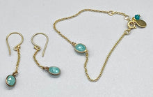 Load image into Gallery viewer, Gold Vermeil and Amazonite Oval Stone Bracelet