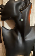 Load image into Gallery viewer, Gold Vermeil Chain and Amazonite Stone Drop Earrings