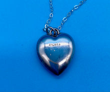 Load image into Gallery viewer, Antique Victorian Sterling Silver Heart Pendant