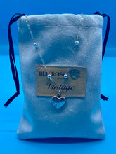 Load image into Gallery viewer, Vintage Sterling Silver Heart Locket and Bead Necklace