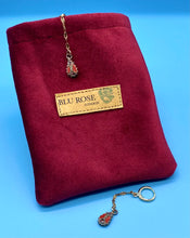 Load image into Gallery viewer, Gold Plated Vintage Micro Mosaic Teardrop Earrings