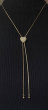 Load image into Gallery viewer, Vintage Heart Pave Slider Necklace