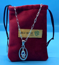 Load image into Gallery viewer, Modern Hamsa Paperclip Pendent Necklace