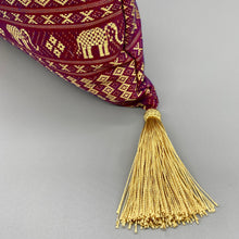 Load image into Gallery viewer, Vintage silk elephant print prosperity cushion