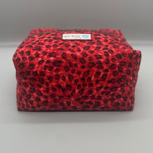 Load image into Gallery viewer, Red leopard print vanity bag