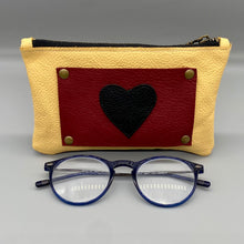Load image into Gallery viewer, Yellow and red glasses pouch