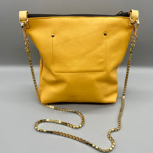 Load image into Gallery viewer, Yellow leather lip cherry bag