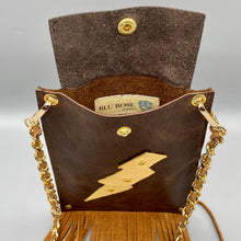 Load image into Gallery viewer, Lightning bolt leather phone pouch