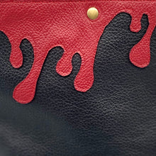 Load image into Gallery viewer, Black leather drip bag