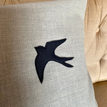 Load image into Gallery viewer, Linen tranquility bird cushion