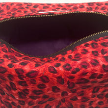 Load image into Gallery viewer, Red leopard print vanity bag