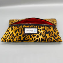 Load image into Gallery viewer, Leopard print cotton make-up pouch