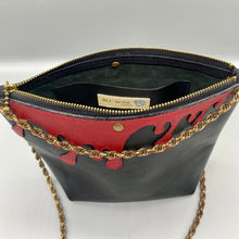 Load image into Gallery viewer, Black leather drip bag