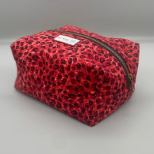 Load image into Gallery viewer, Red leopard print vanity bag
