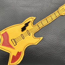 Load image into Gallery viewer, Black leather guitar pouch