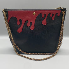 Load image into Gallery viewer, Black leather drip bag