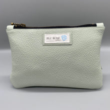 Load image into Gallery viewer, Pistachio leather rose pouch