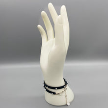Load image into Gallery viewer, Single Leather Fire Polished Bead Wrap Bracelet