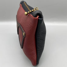 Load image into Gallery viewer, Burgundy & black glasses pouch