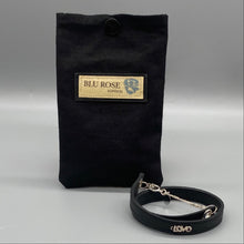 Load image into Gallery viewer, Black Leather and Sterling Silver 'Love' Wrap Bracelet