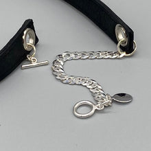 Load image into Gallery viewer, Mens Black Leather and Sterling Silver Wrap Bracelet