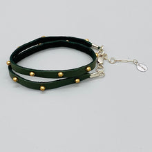 Load image into Gallery viewer, Single Leather Fire Polished Bead Wrap Bracelet