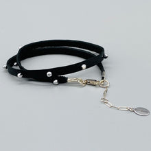 Load image into Gallery viewer, Single Leather Fire Polished Bead Wrap Bracelet