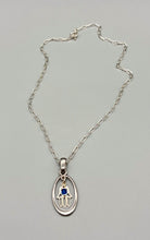 Load image into Gallery viewer, Modern Hamsa Paperclip Pendent Necklace
