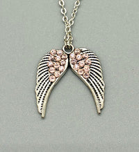 Load image into Gallery viewer, The Protective Pink Angel Wing Necklace
