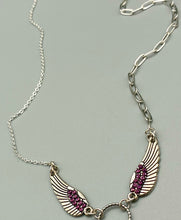 Load image into Gallery viewer, Purple Crystal Wing Necklace
