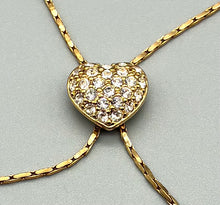 Load image into Gallery viewer, Vintage Heart Pave Slider Necklace
