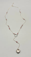 Load image into Gallery viewer, Vintage Sterling Silver Heart Locket Drop Necklace
