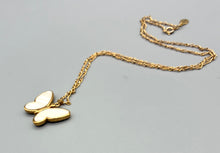 Load image into Gallery viewer, Vintage Trifari Mother of Pearl Butterfly Necklace
